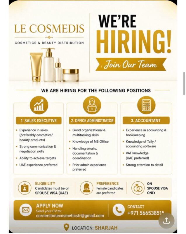 Le Cosmedis Recruitment Poster