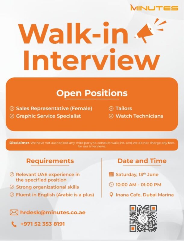 Minutes Walk in Interview Poster