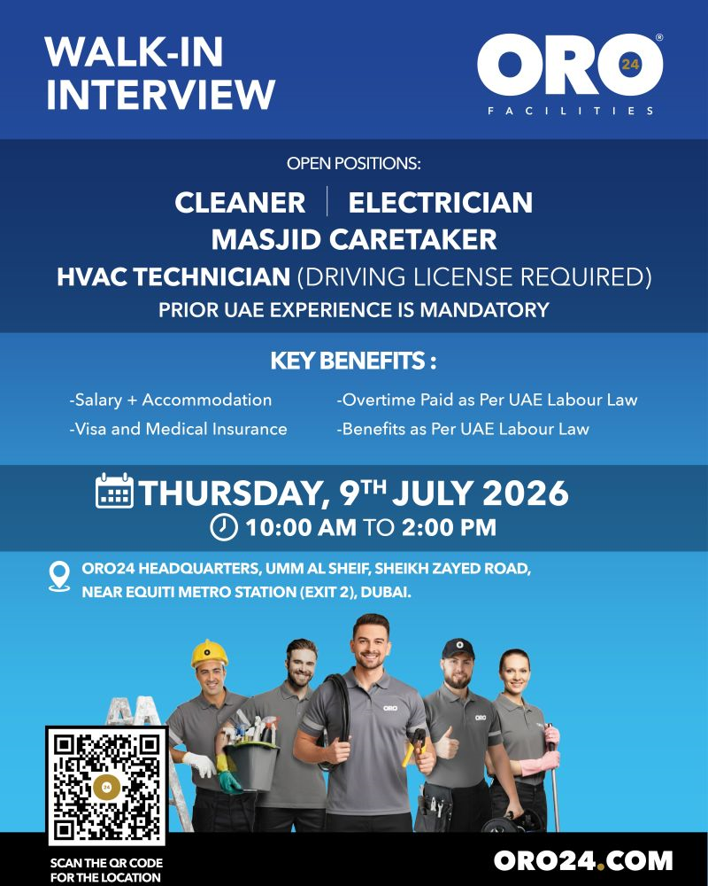 ORO24 Developments Walk in Interview Poster