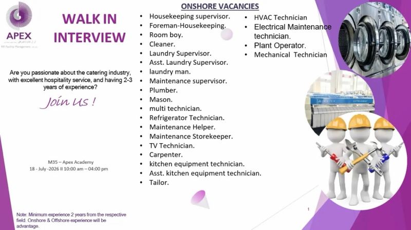 APEX Facility Walk in Interview Poster