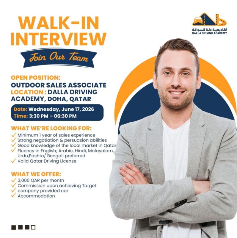 Dalla Driving Academy Walk in Interview Poster