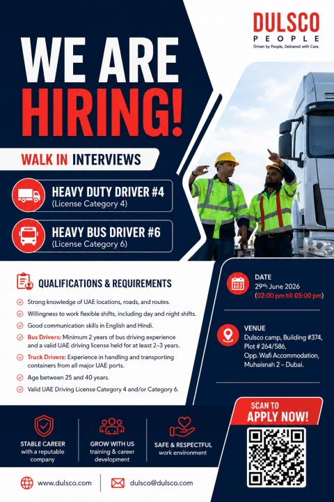 Dulsco Group Walk in Interview Poster