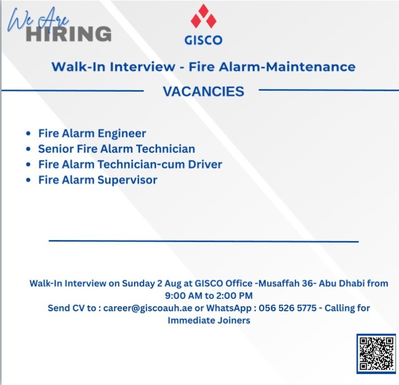 GISCO Walk in Interview Poster