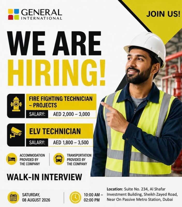 General International Walk in Interview Poster