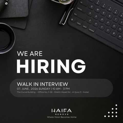 Haifa Renov8 Walk in Interview Poster