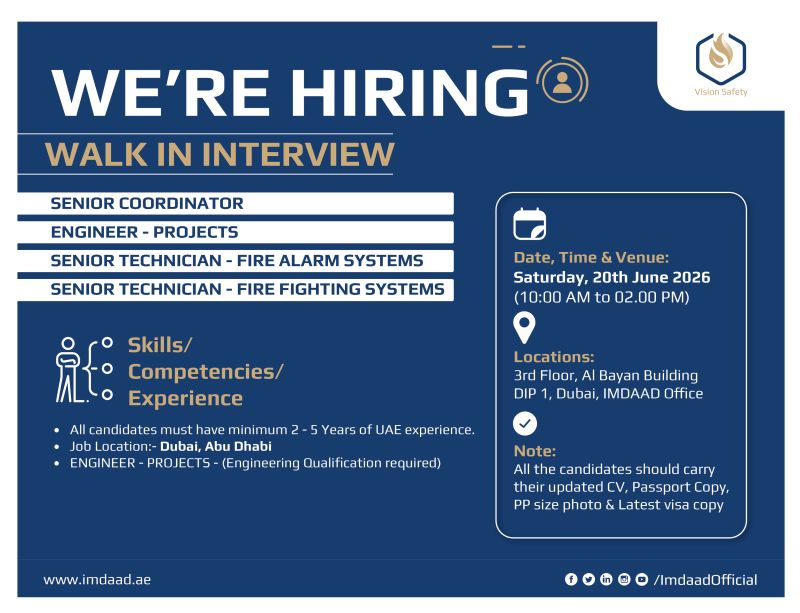 Imdaad Walk in Interview Poster