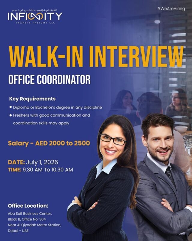 Infinity Transit Freight Walk in Interview Poster