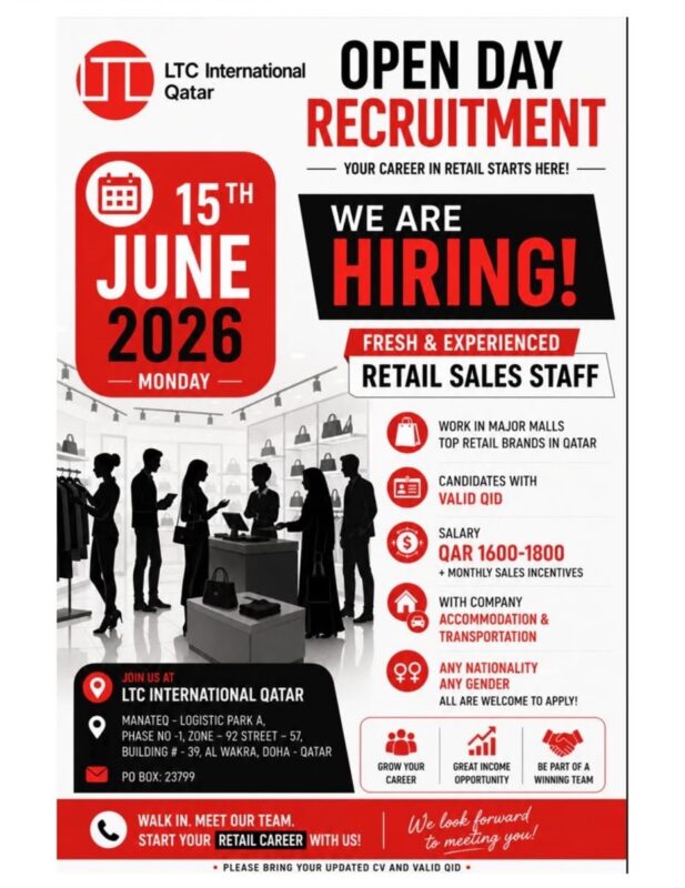 LTC International Open Day Recruitment Poster