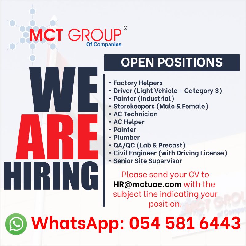 MCT Group Recruitment Poster