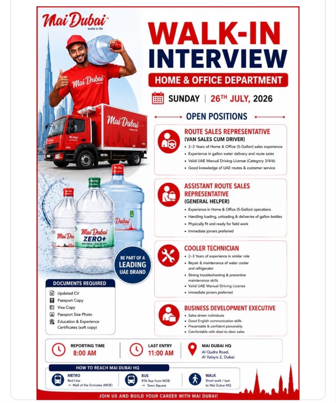 Mai Dubai Walk in Interview Poster