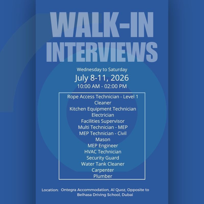 Ontegra Walk in Interview Poster