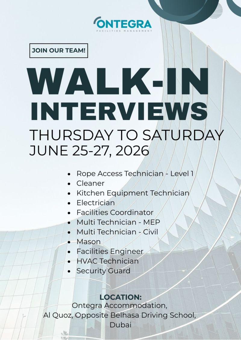 Ontegra Walk in Interview Poster