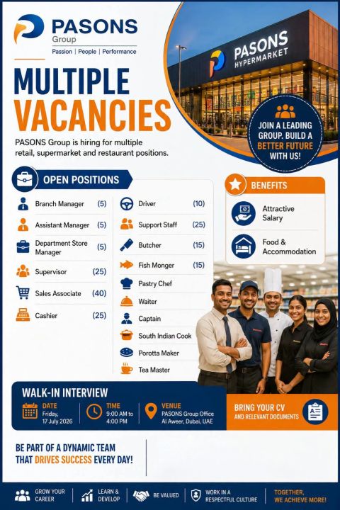 Pasons Group Walk in Interview Poster