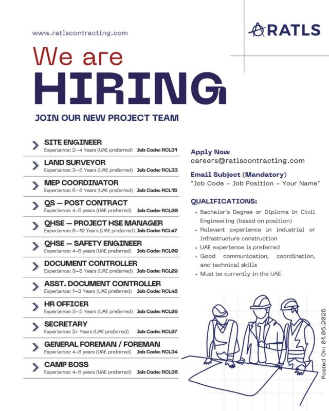 RATLS Contracting Recruitment Poster