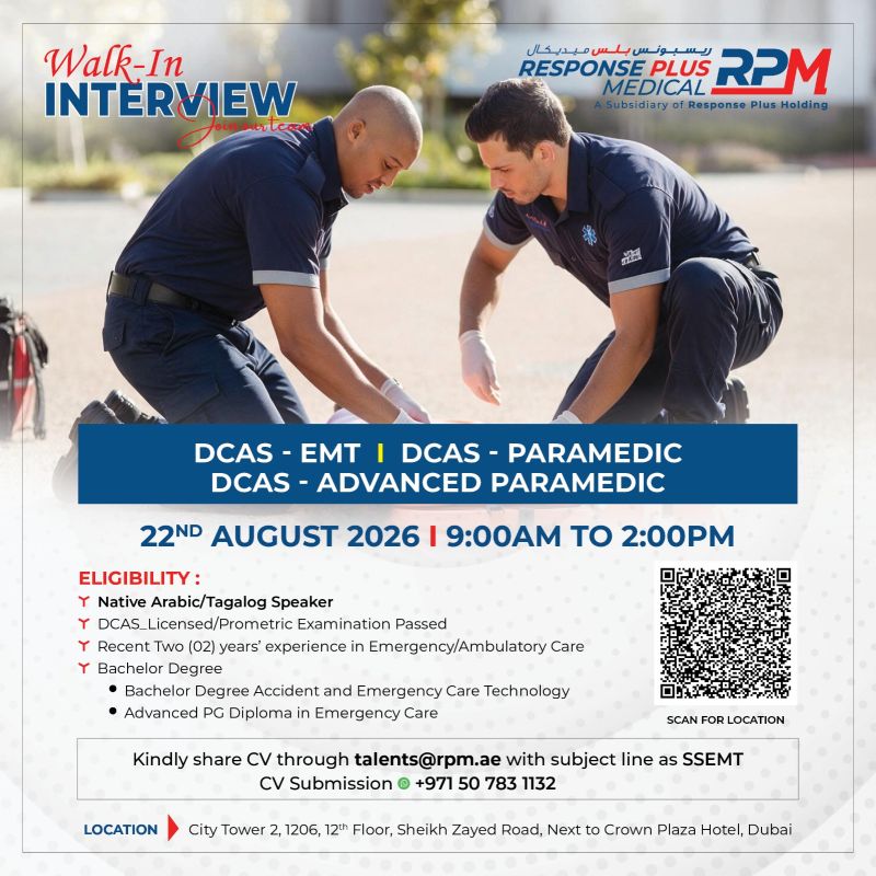 Response Plus Walk in Interview Poster