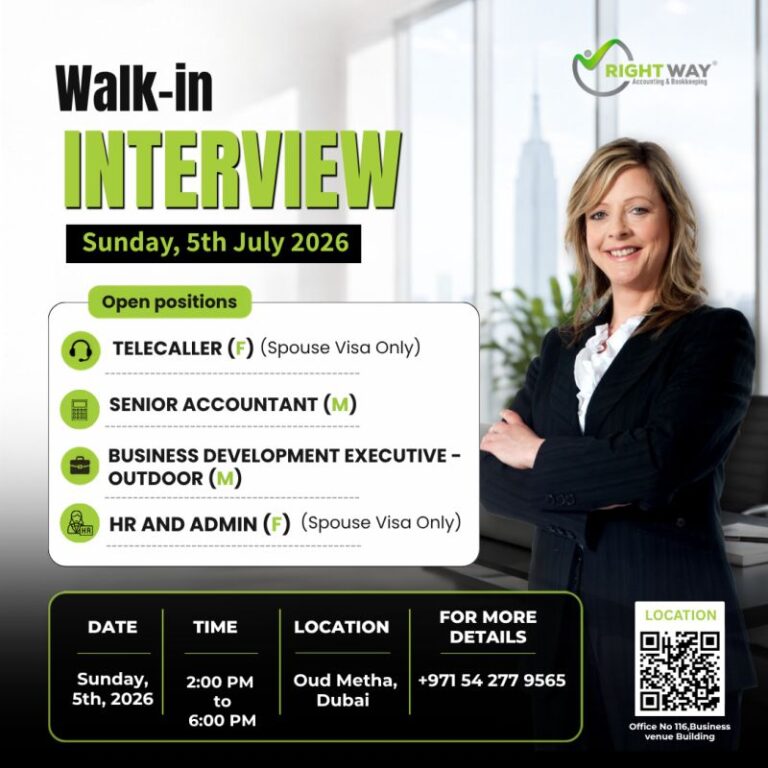 Walk In Interview In Dubai Rightway Walk in Interview in Dubai July 2026