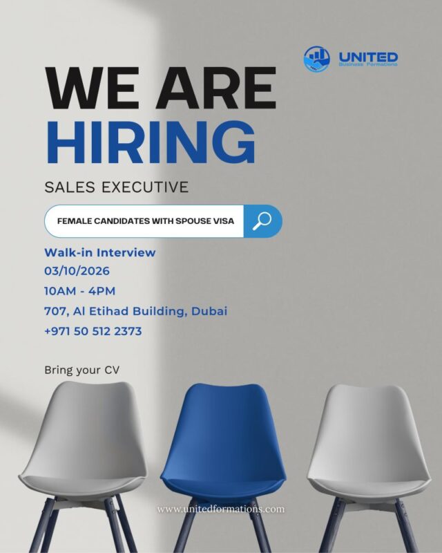United Business Formations Walk in Interview Poster