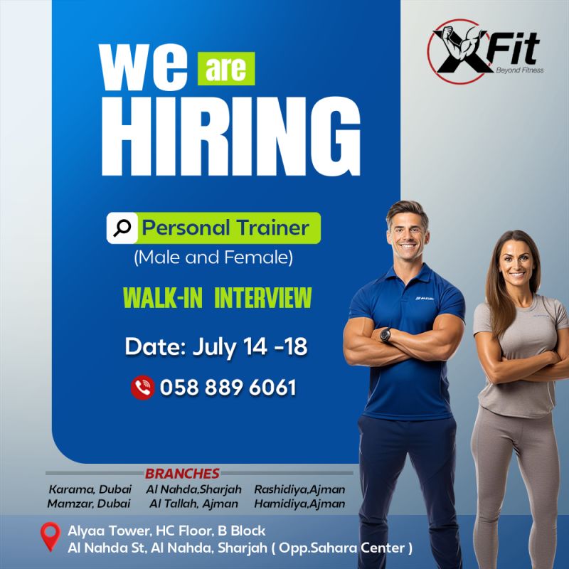 XFit Gym Walk in Interviews Poster