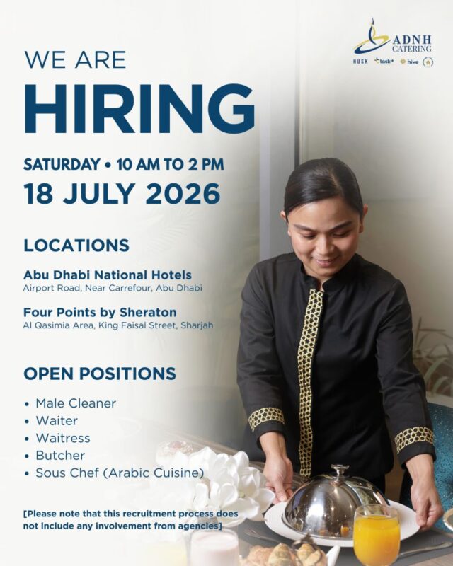 ADNH Catering Walk in Interview Poster