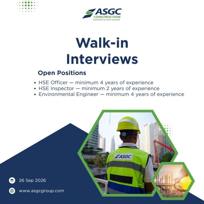 ASGC Construction Walk in Interview Poster