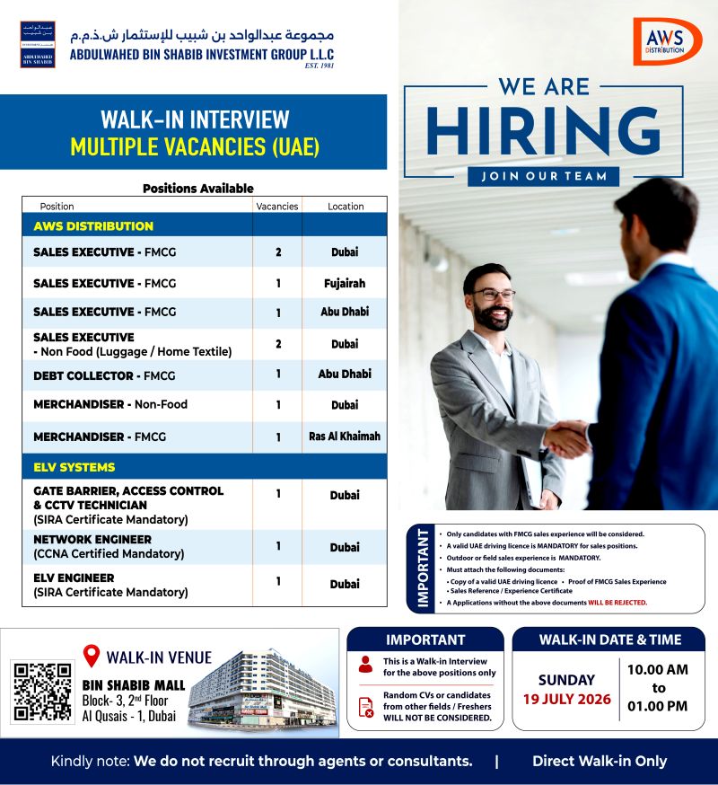 Abdulwahed Bin Shabib Walk in Interview Poster