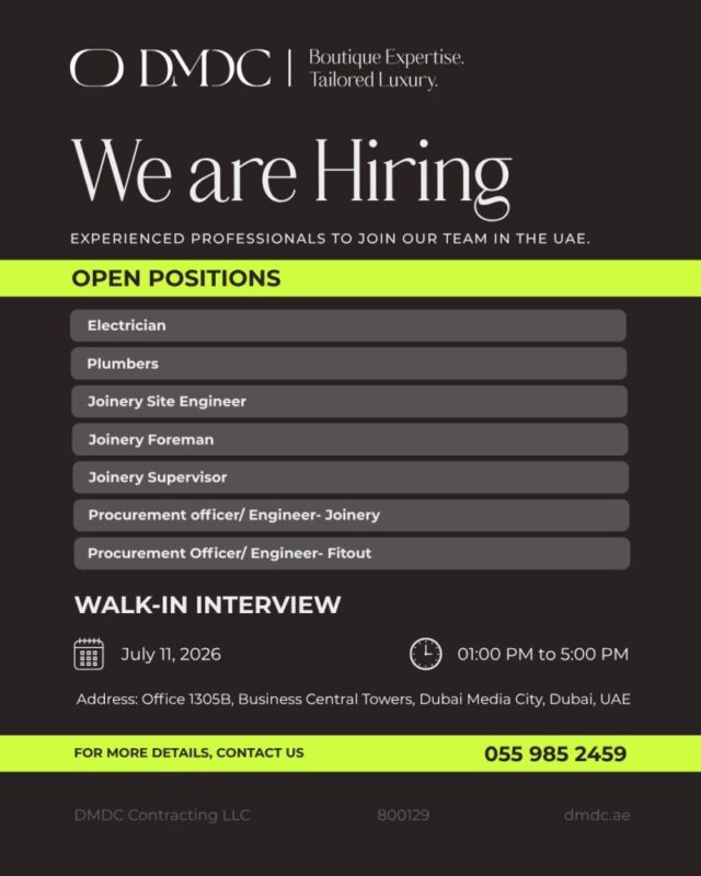 DMDC Contracting Walk in Interview Poster