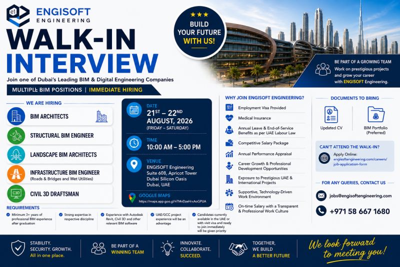 Engisoft Engineering Walk in Interview Poster