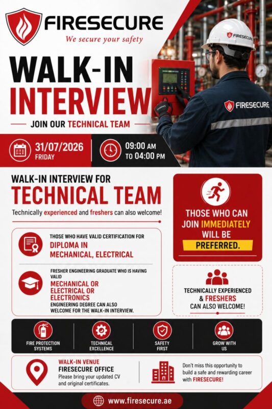 Firesecure Walk in Interview Poster