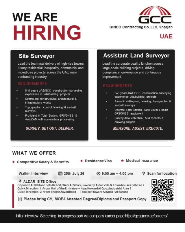 GCC Contracting Walk in Interview Poster
