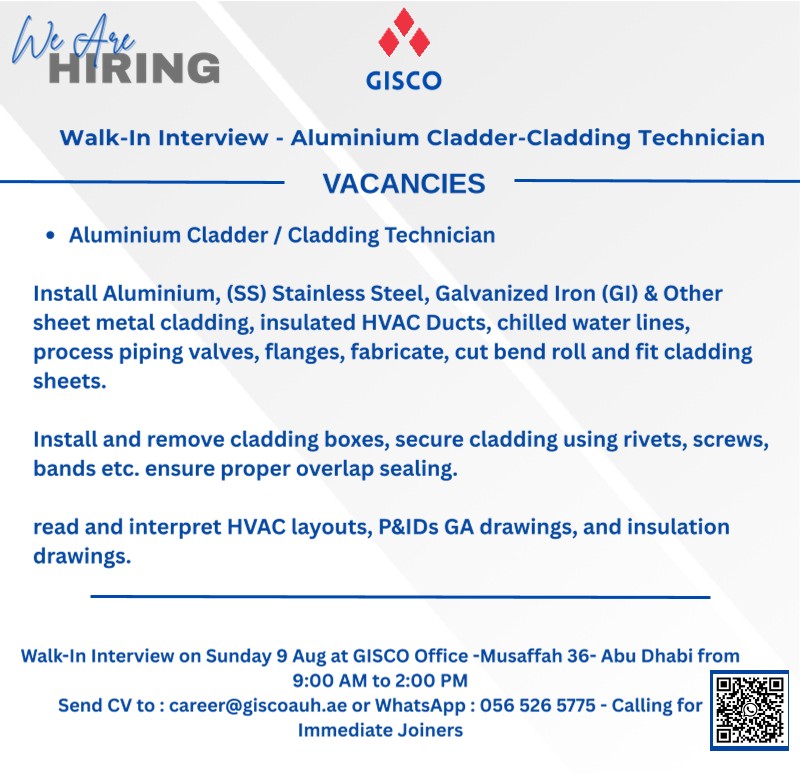 GISCO Walk in Interview Poster