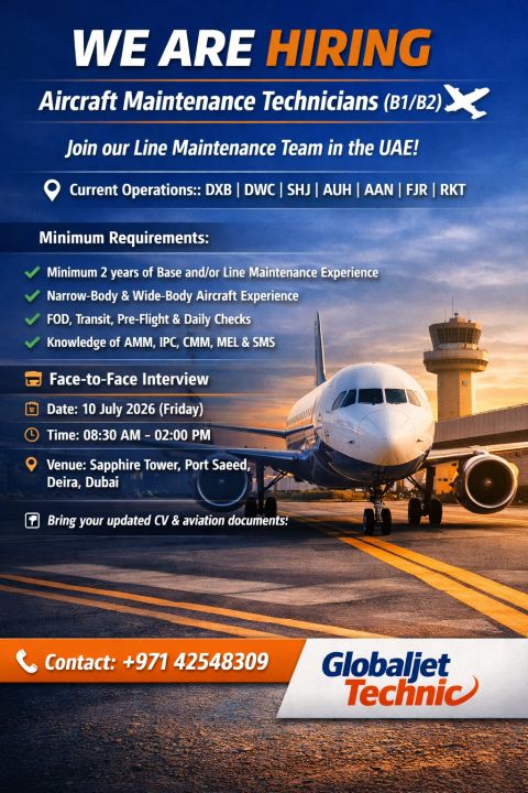 Global Jet Technic Walk in Interview Poster