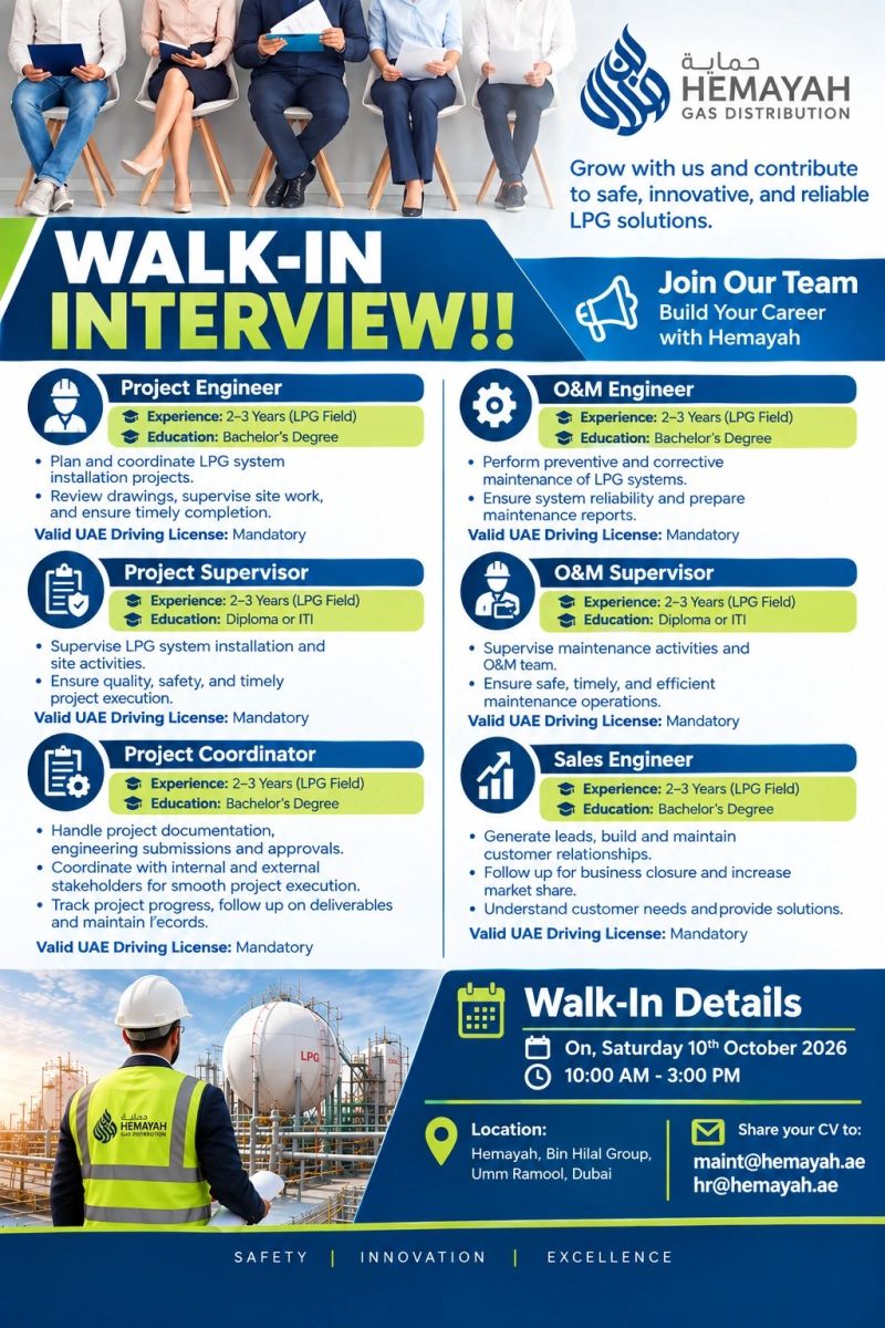 Interview Cv Hemayah Walk in Interview in Dubai October 2026