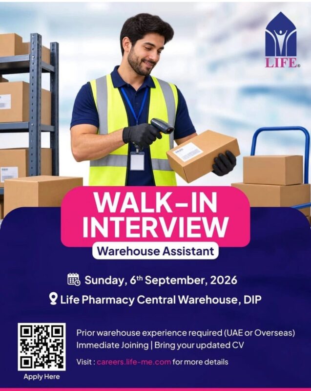 Life Pharmacy Walk in Interview Poster