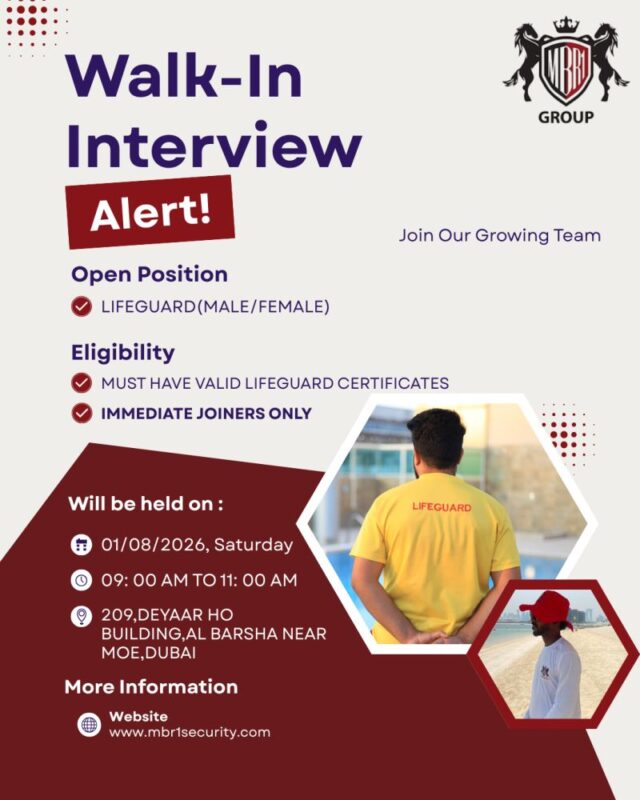 MBR1 Security Services Walk in Interview Poster