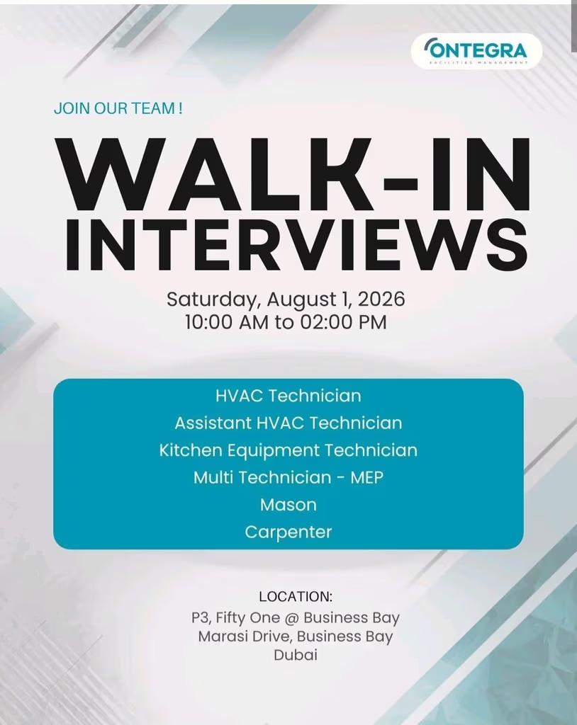 Ontegra Walk in Interview Poster