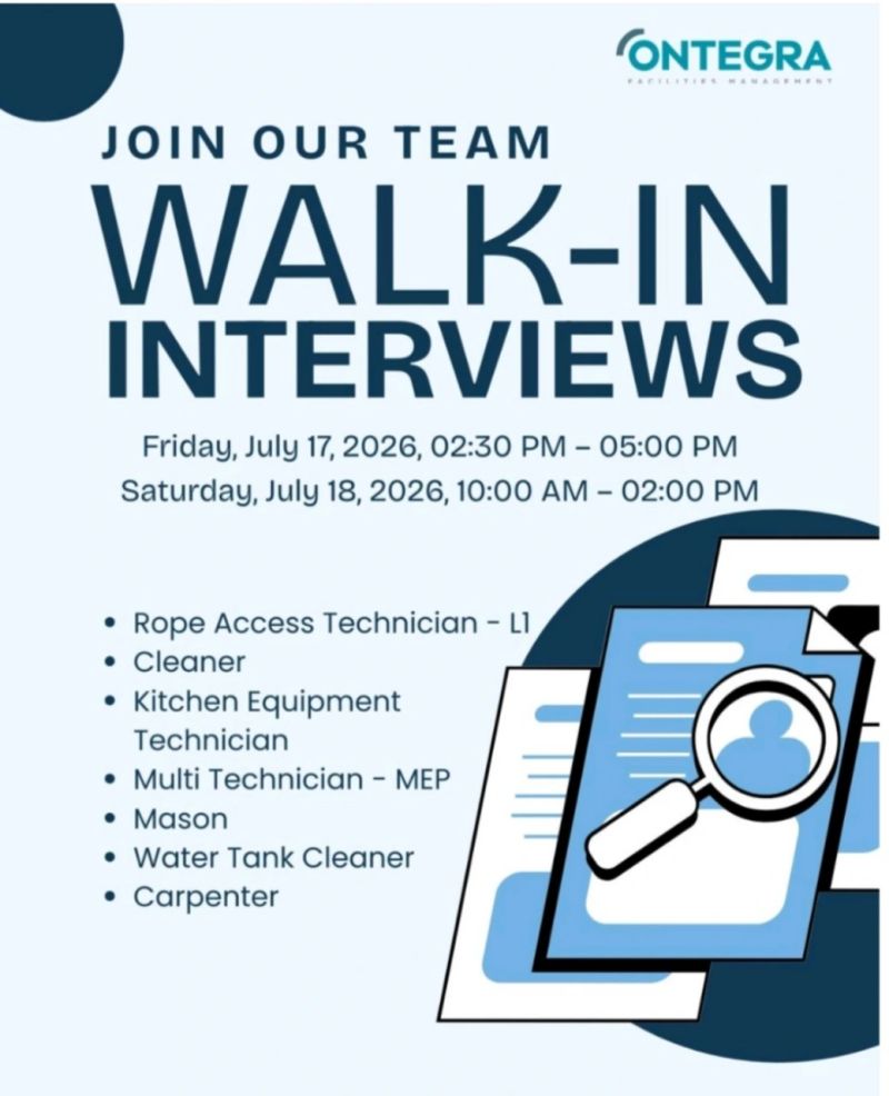 Ontegra Walk in Interview Poster