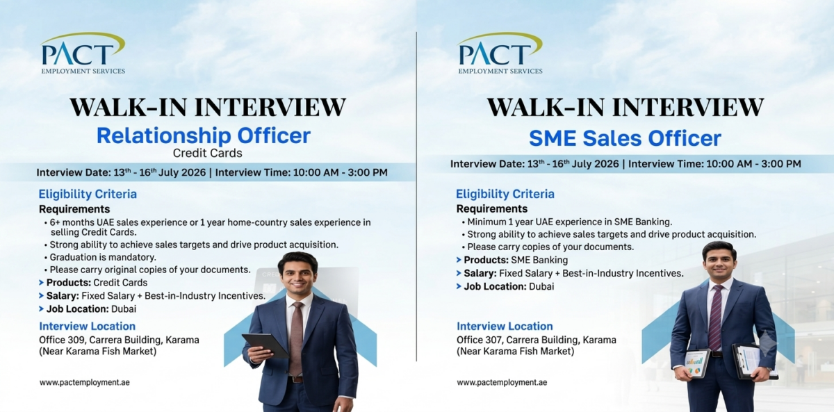 PACT Walk in Interview Poster