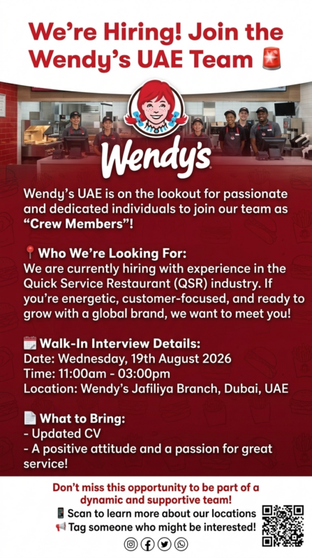 Wendy’s Walk in Interview Poster