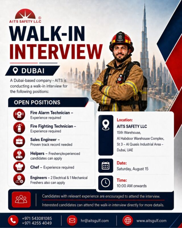 AITS Safety Walk in Interview Poster