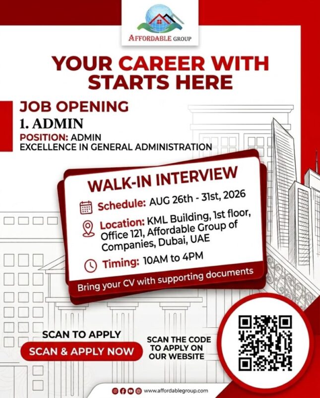 Affordable Group Walk in Interview Poster