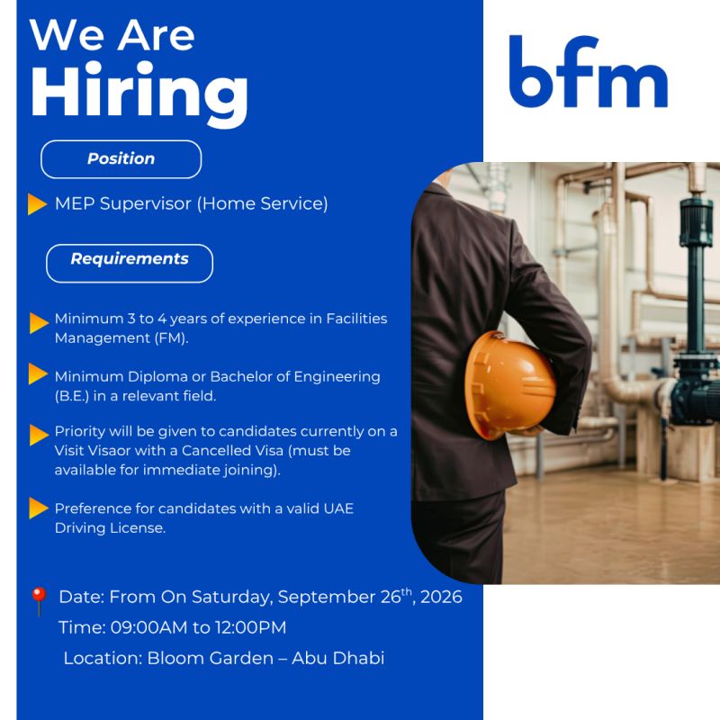 BFM Walk in Interview Poster