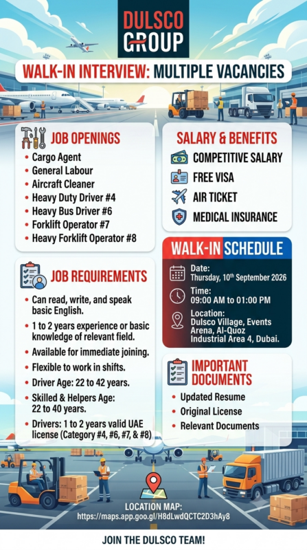 Dulsco Group Walk in Interview Poster