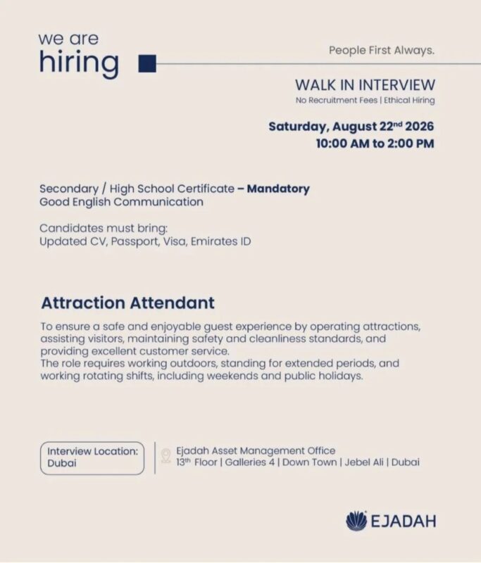 Ejadah Walk in Interview Poster