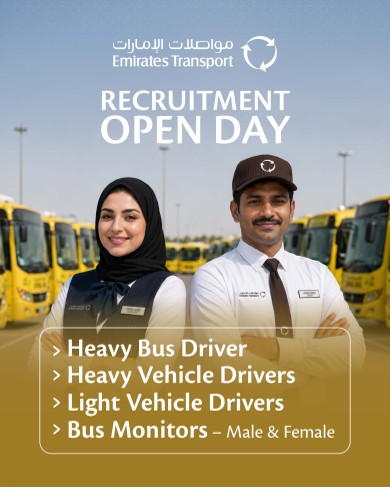 Emirates Transport Recruitment Open Day Poster