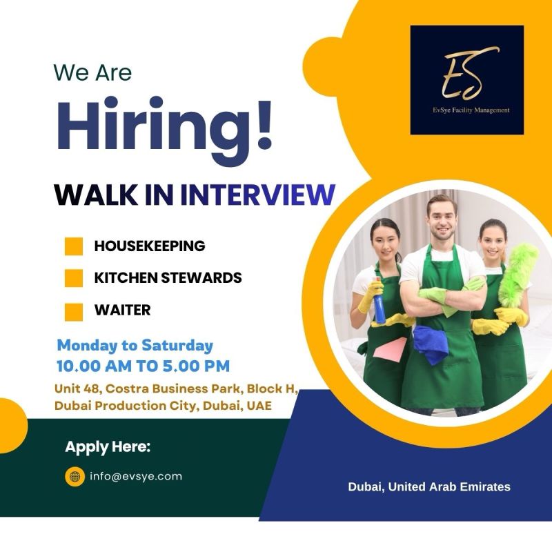 EvSye Facility Walk in Interview Poster