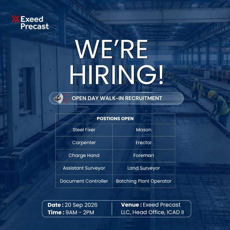 Exeed Precast Walk in Interview Poster