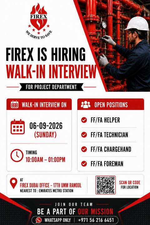 FIREX Walk in Interview Poster