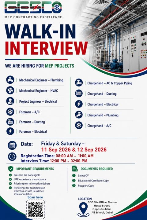 GESCO Walk in Interview Poster