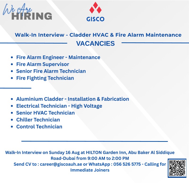 GISCO Walk in Interview Poster