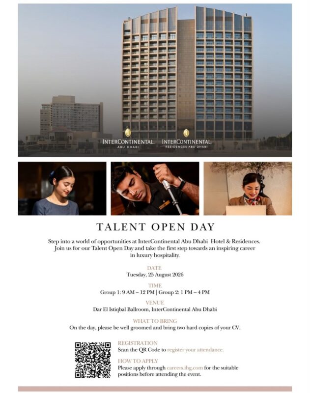 InterContinental Hotels Talent Open Day Poster